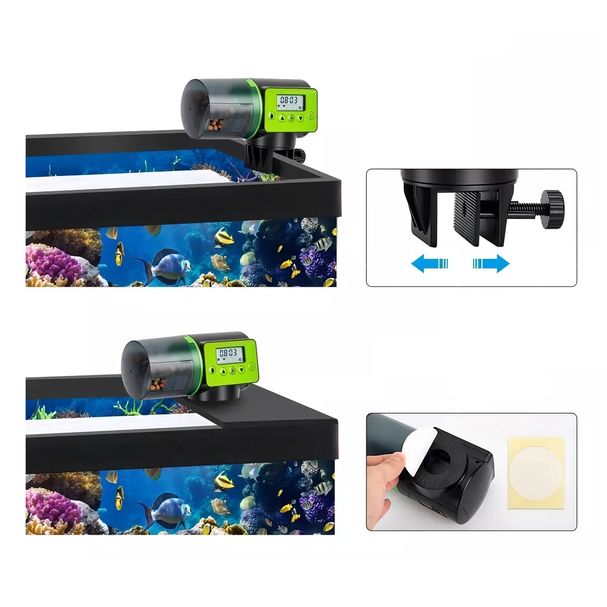 Foto 4 pulgar | Dispensador Automático De Alimento Para Peces Eo Safe Imports Esi-15307 Negro