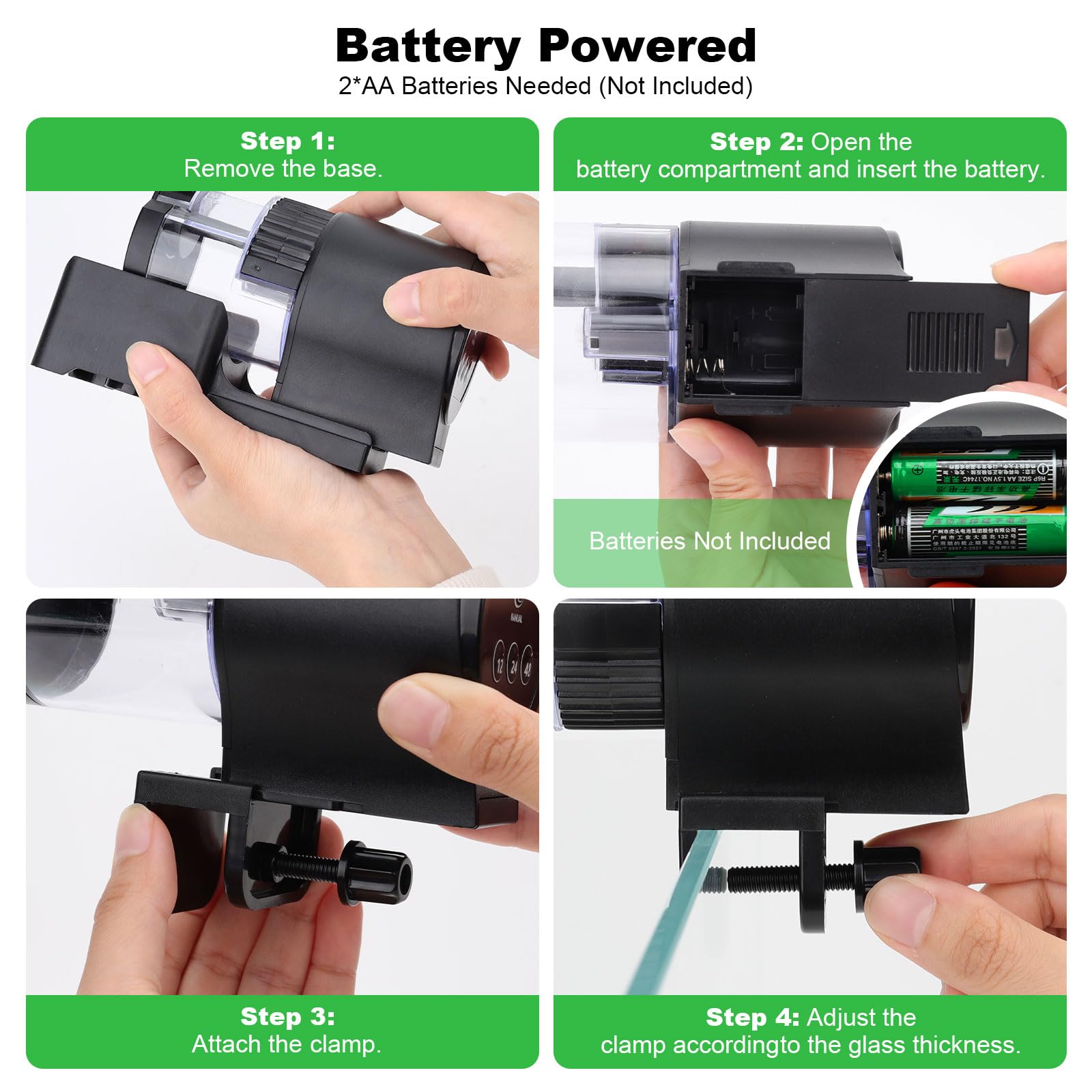 Foto 5 pulgar | Comedero Automático Para Peces Aqqa De 110 Ml De Capacidad Con Temporizador 12/24/48 H - Venta Internacional.