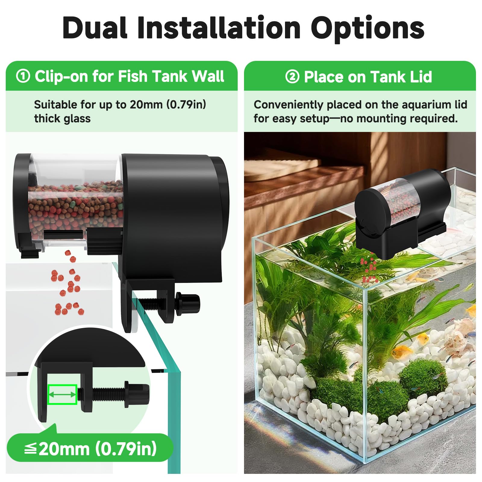Foto 6 pulgar | Comedero Automático Para Peces Aqqa De 110 Ml De Capacidad Con Temporizador 12/24/48 H - Venta Internacional.