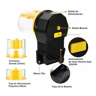 Foto 3 | Alimentador Automático Peces Dispensador Alimento Para Peces Eo Safe Importsesi-20233 Amarillo