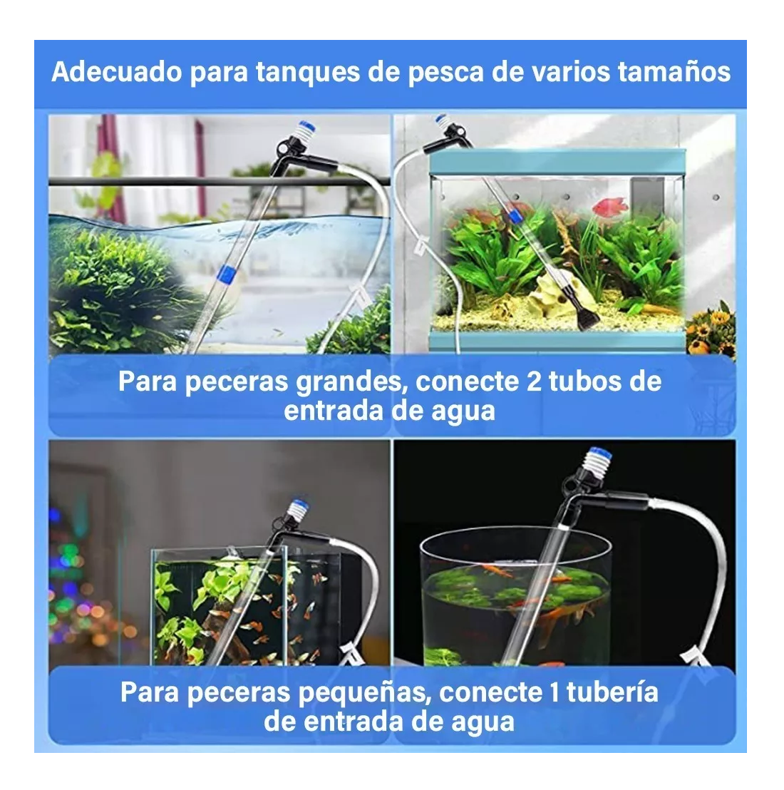 Foto 6 pulgar | Sifón Manual Para Acuarios Belug Pecera Lava Grava Kit De 9 En 1
