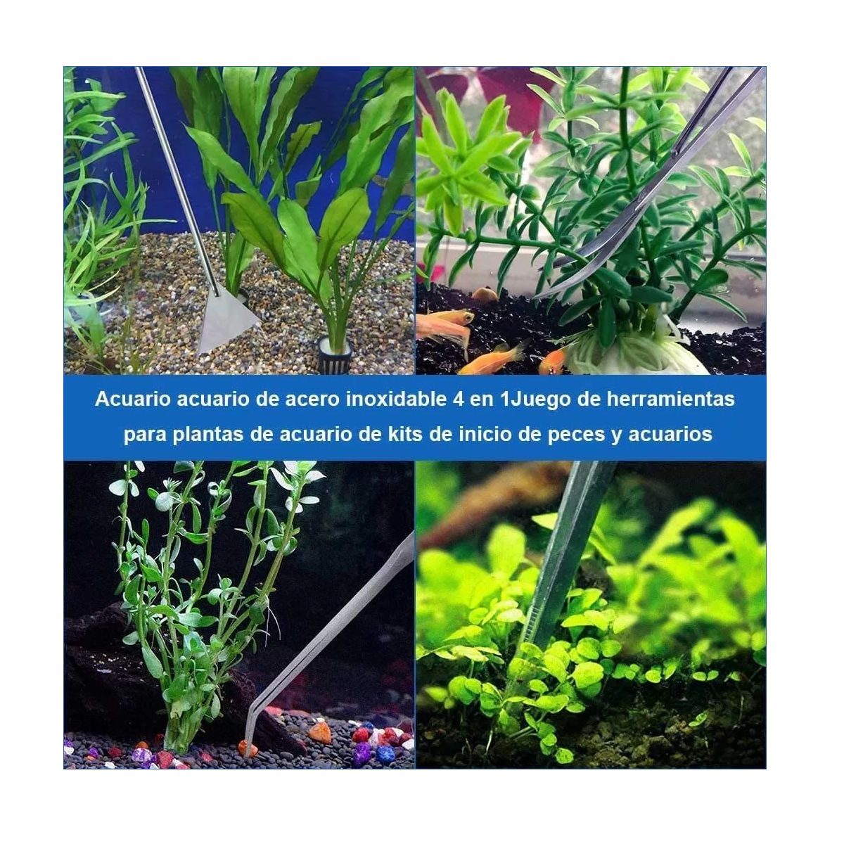 Foto 3 pulgar | Kits De Herramientas Para Plantas Acuarios Acero Inoxidable Eo Safe Imports Esi-14171 Plata