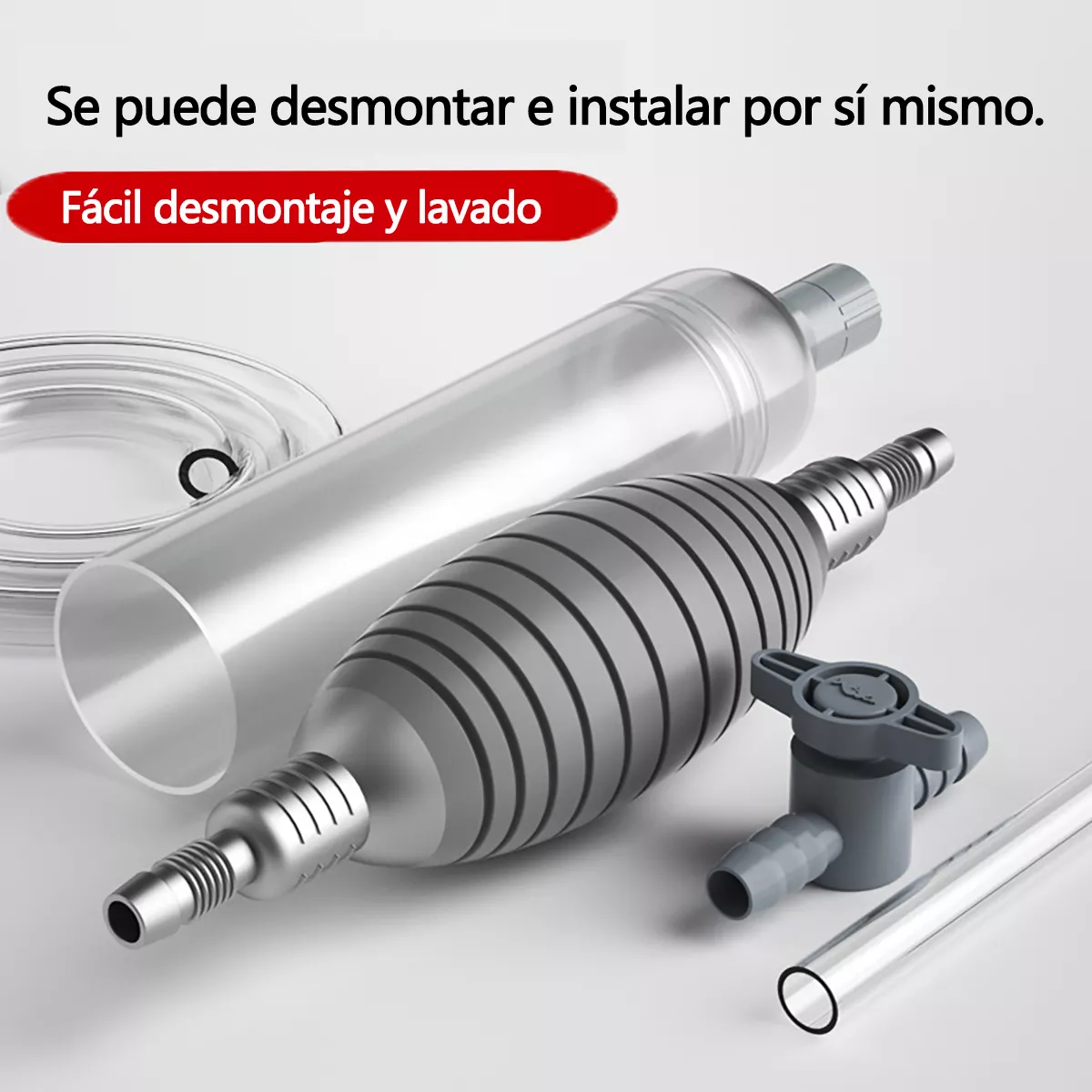 Foto 3 | Limpiador Manual Para Acuarios Pecera Lava Grava Eo Safe Imports Esi-15313 Transparente