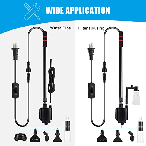 Foto 4 pulgar | Limpiador De Grava Para Acuarios Aqqa, Peceras Eléctricas 6 En 1, 20 W - Venta Internacional.