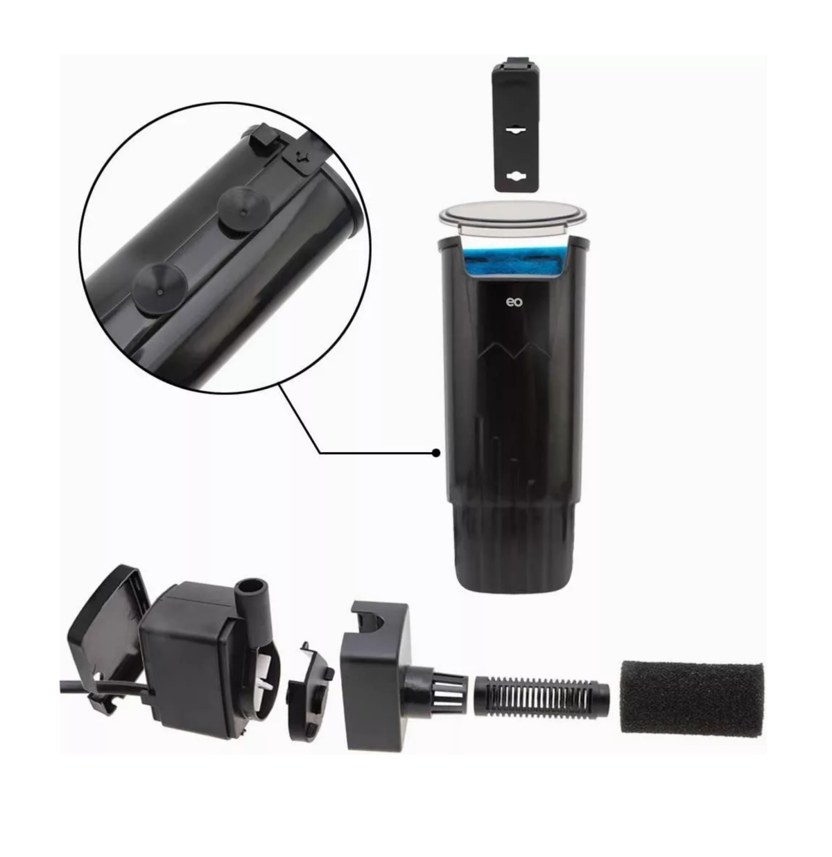 Foto 3 pulgar | Filtros Para Peceras Filtro Agua Baja Para Anfibios Tortuga Eo Safe Imports Esi-8408 Negro