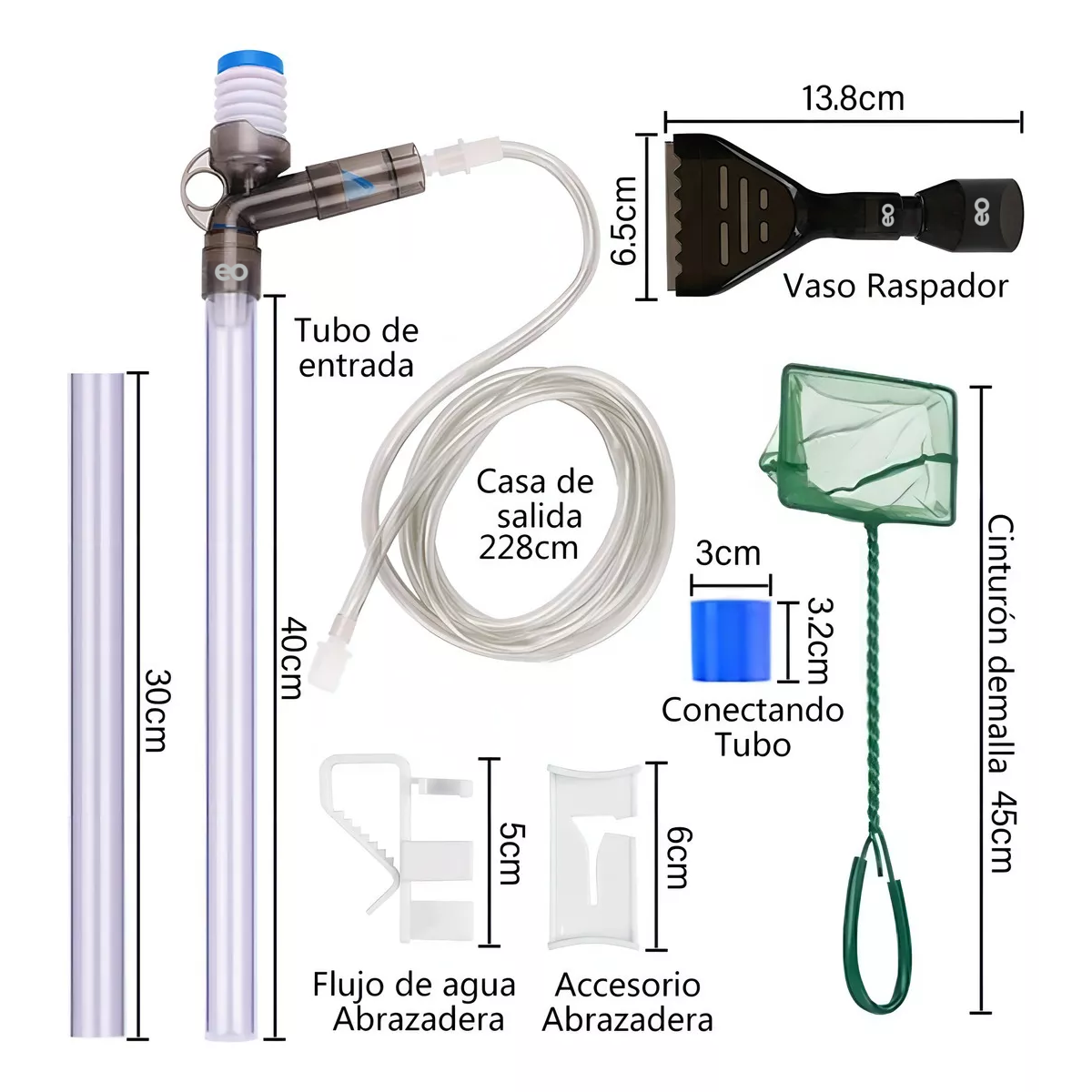 Foto 2 | Kit De 9 En 1 Sifon Manual Para Acuarios Pecera 9 Pzas Eo Safe Imports Esi-8411-1 Multicolor