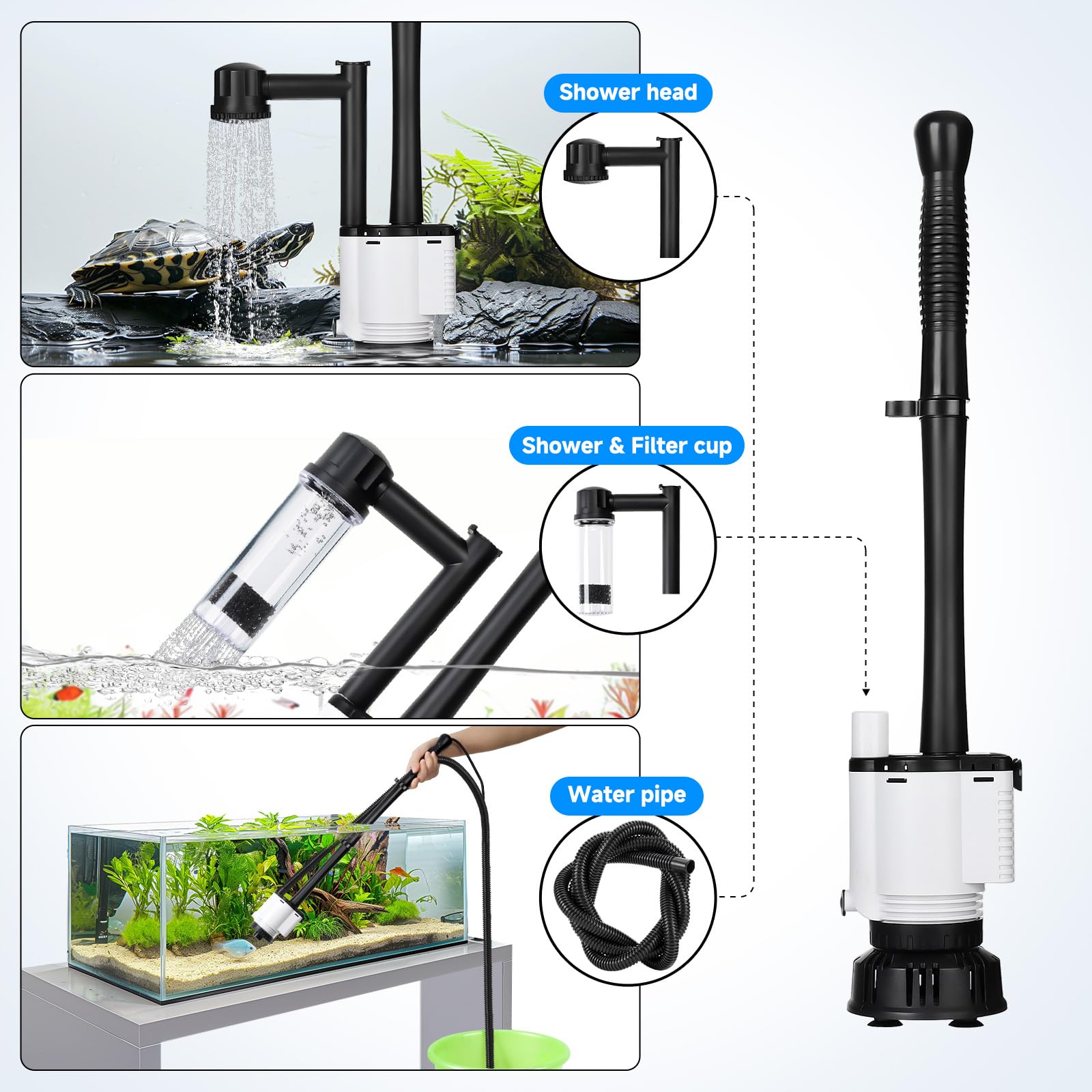 Foto 5 pulgar | Aspiradora Eléctrica De Grava Para Acuarios Aqqa 8 En 1 Para Pecera - Venta Internacional.