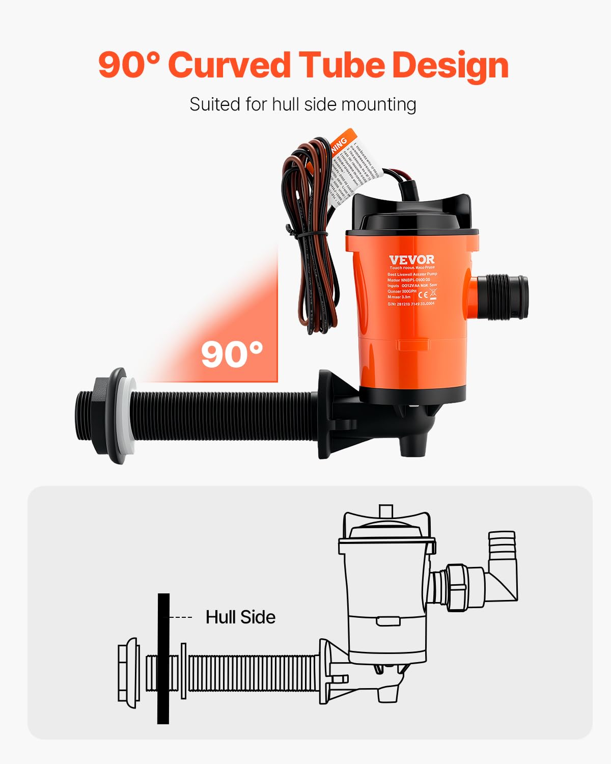 Foto 3 | Aireador Livewell Pump Vevor 800 Gph 12 V Para Barco Con Motor - Venta Internacional.