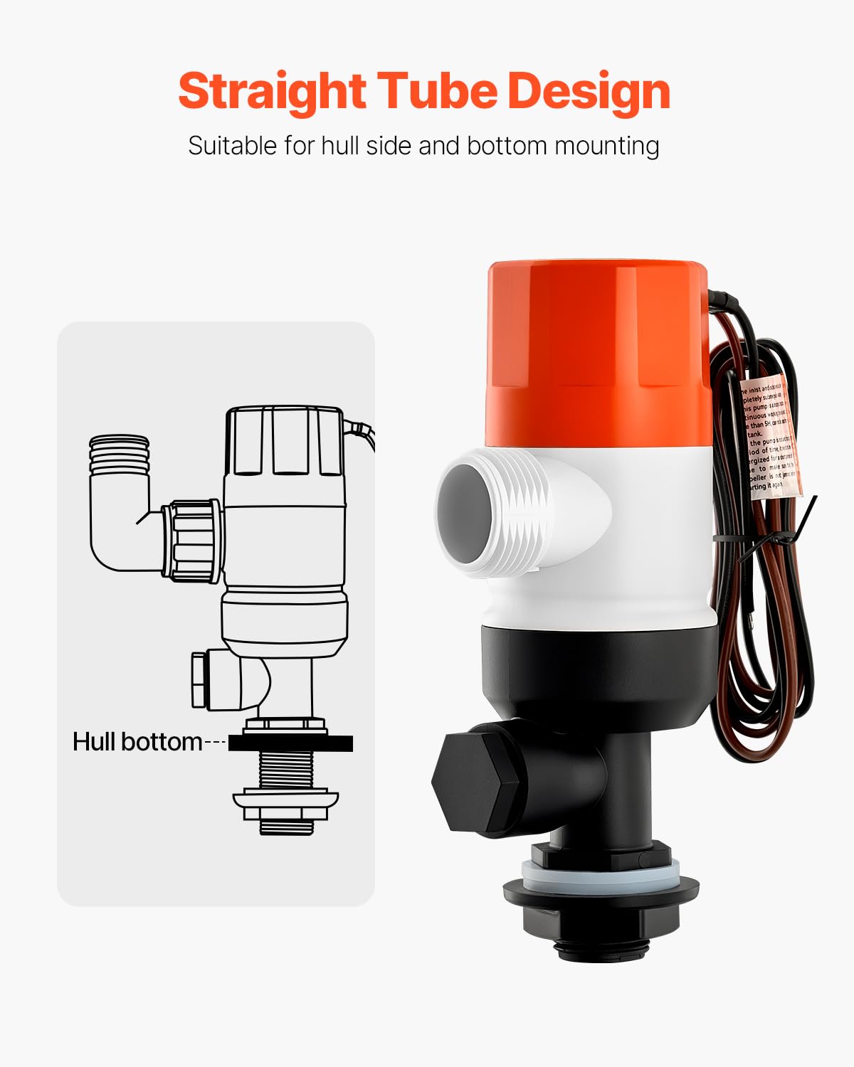 Foto 3 | Bomba Livewell Vevor 1100 Gph 12 V Para Barco Con Doble Entrada - Venta Internacional.