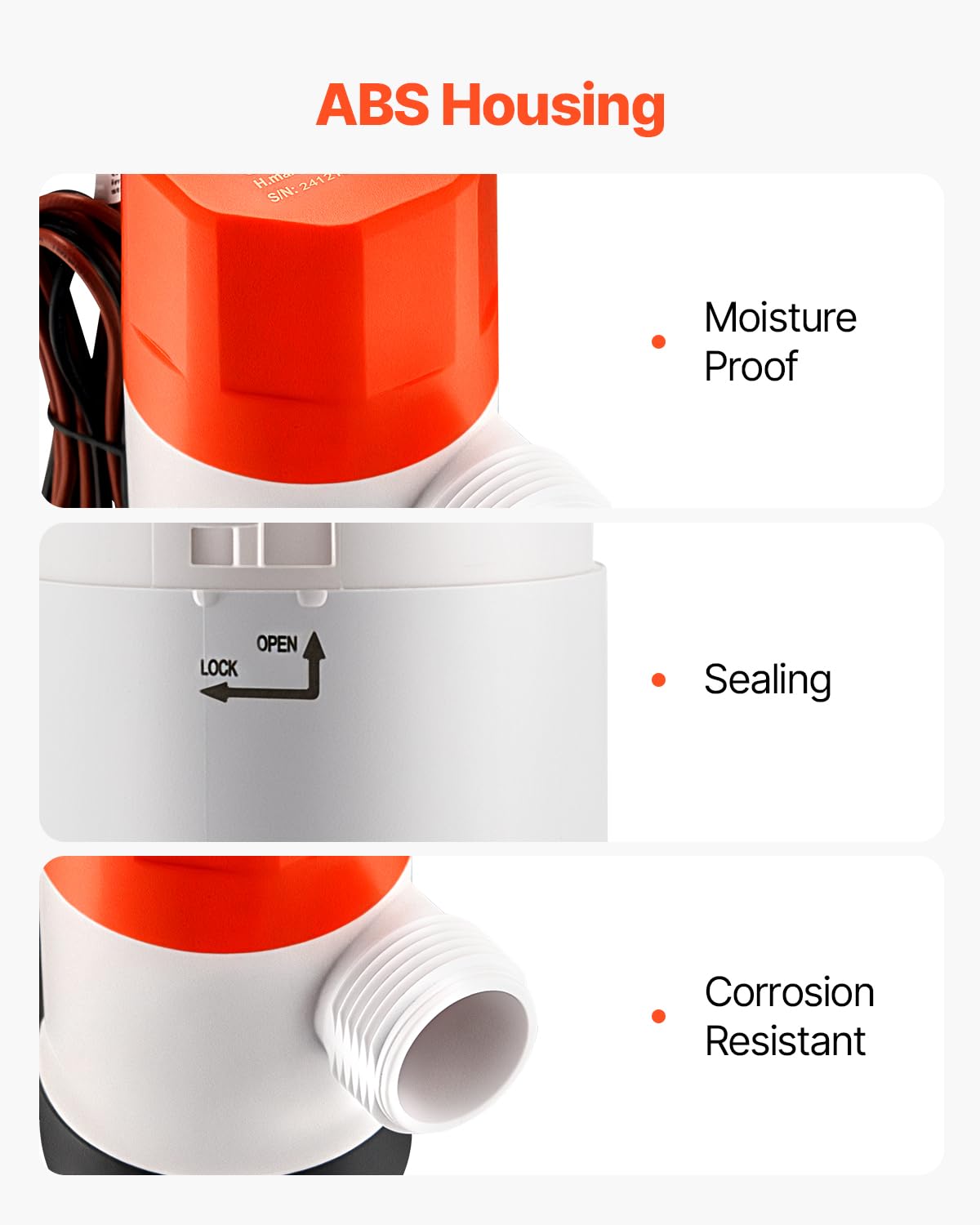Foto 5 | Bomba Livewell Vevor 1100 Gph 12 V Para Barco Con Doble Entrada - Venta Internacional.