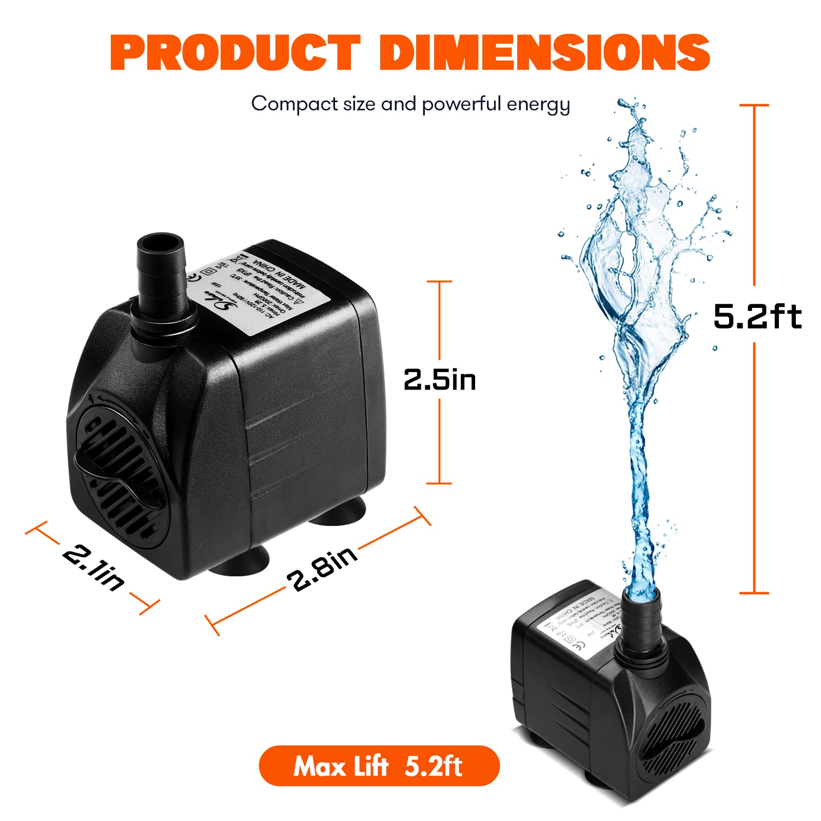Foto 8 pulgar | Bomba De Agua Simple Deluxe 757l/h Sumergible 15w Para Acuario - Venta Internacional.