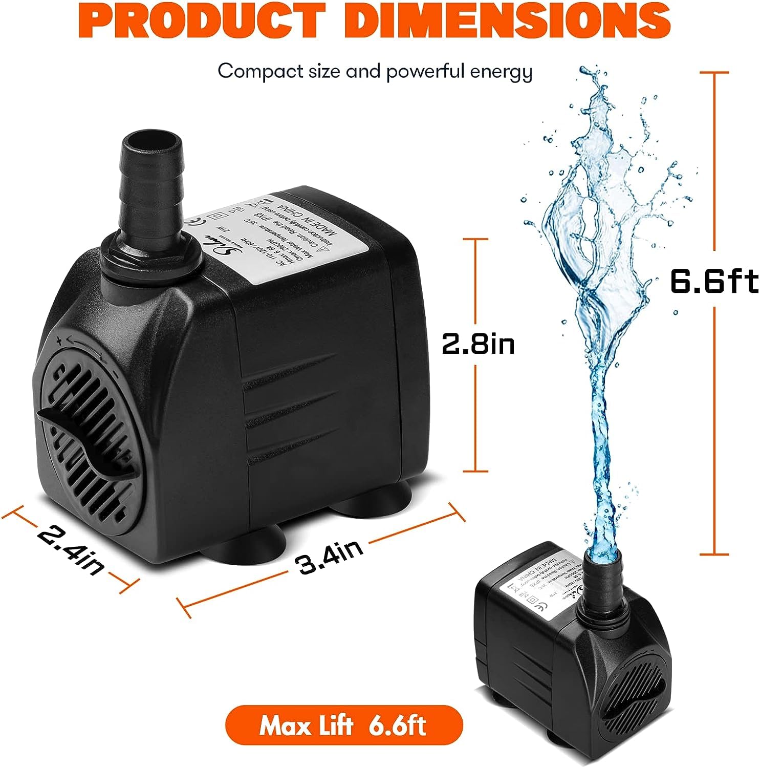 Foto 3 pulgar | Bomba De Agua Sumergible Simple Deluxe Para Pecera 290gph - Venta Internacional.