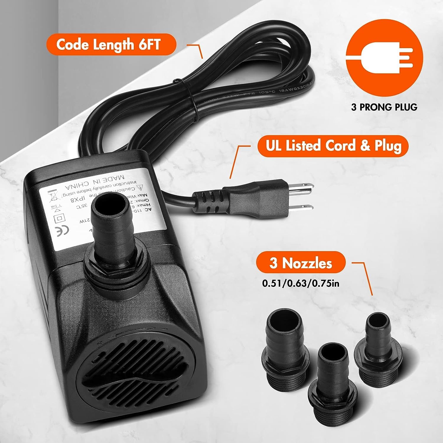 Foto 5 | Bomba De Agua Sumergible Simple Deluxe Para Pecera 290gph - Venta Internacional.