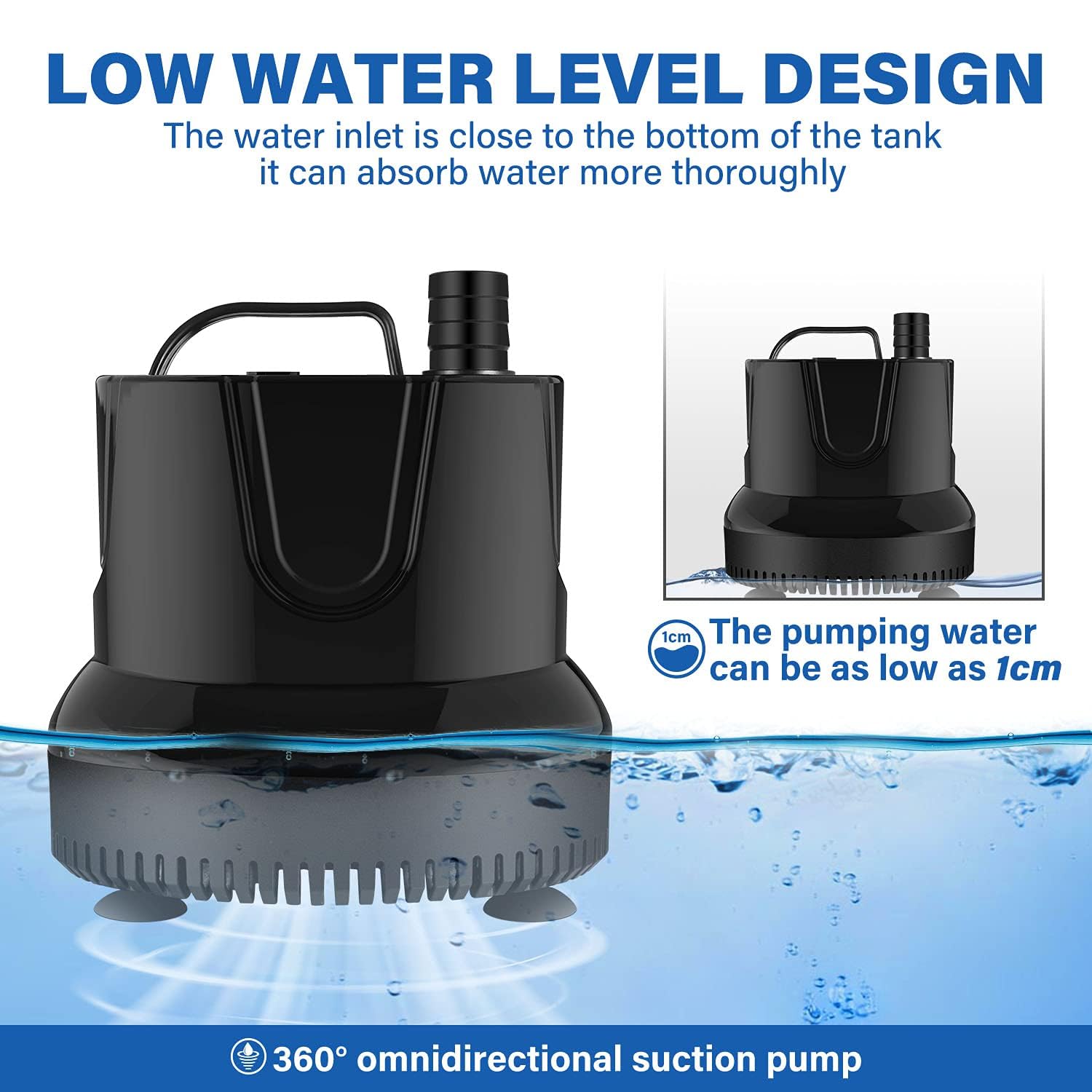 Foto 4 pulgar | Bomba Para Fuente De Agua Simple Deluxe 2500l/h, 45 W, 8.2 Pies, Elevador - Venta Internacional.