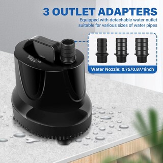 Foto 4 | Bomba Para Fuente De Agua Simple Deluxe 2500l/h, 45 W, 8.2 Pies, Elevador - Venta Internacional.
