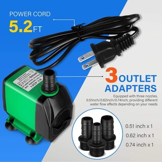 Foto 4 | Bomba Sumergible Simple Deluxe De 60 W, 3000 L/h, 10 Pies De Elevación, 800 Gph - Venta Internacional.