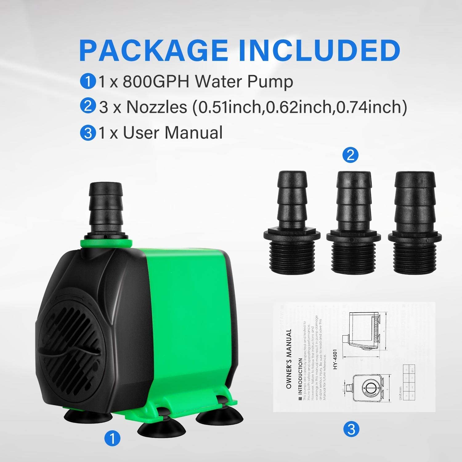 Foto 7 pulgar | Bomba Sumergible Simple Deluxe De 60 W, 3000 L/h, 10 Pies De Elevación, 800 Gph - Venta Internacional.