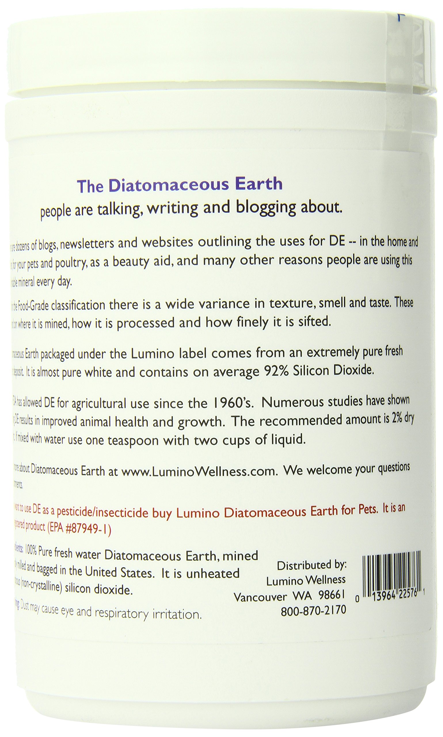 Foto 4 pulgar | Diatomaceous Earth Lumino Home, Agua Dulce Apta Para Uso Alimentario, 250 Ml - Venta Internacional.