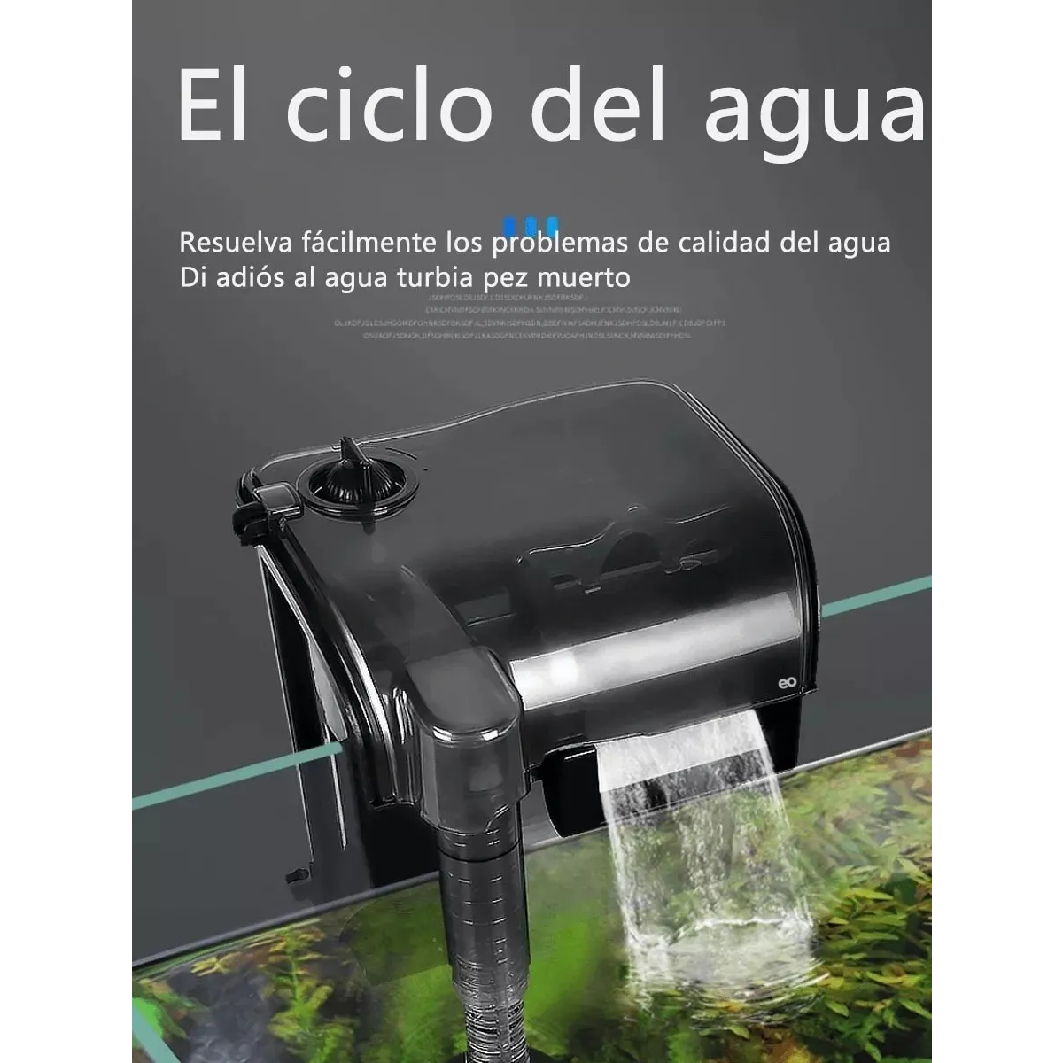 Foto 5 pulgar | Filtro De Cascada Para Pecera Y Acuario De 70 A 200 Litroseo Safe Importsesi-20237 Negro