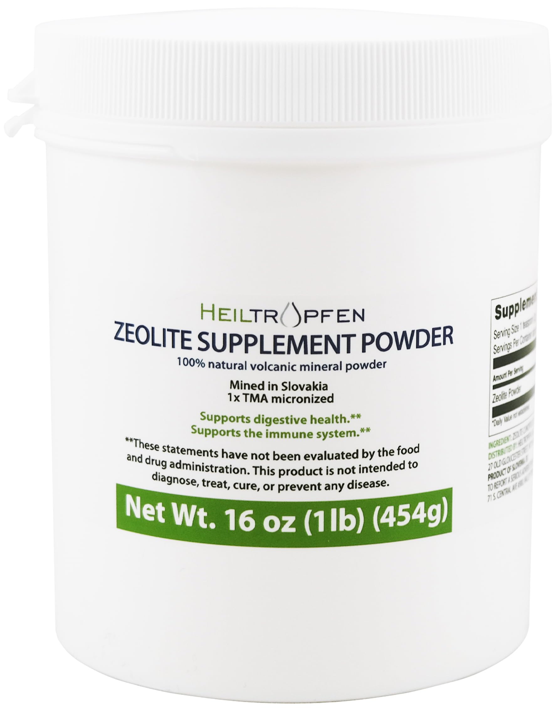 Foto 2 pulgar | Suplemento Dietético Heiltropfen Zeolite Powder 454 G Detox - Venta Internacional.