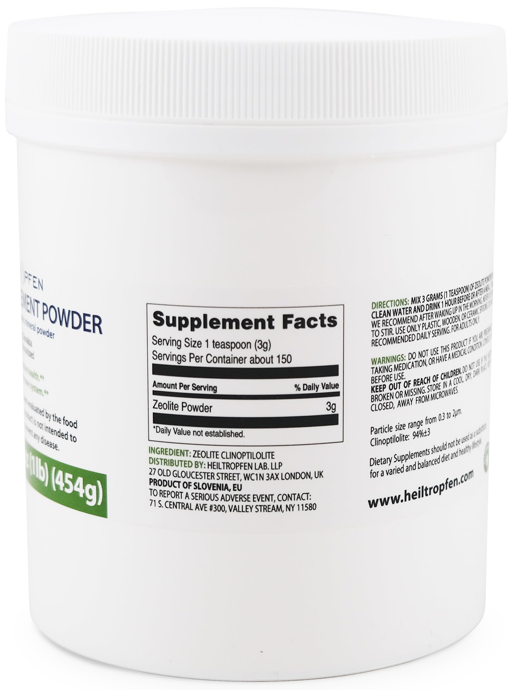 Foto 8 pulgar | Suplemento Dietético Heiltropfen Zeolite Powder 454 G Detox - Venta Internacional.