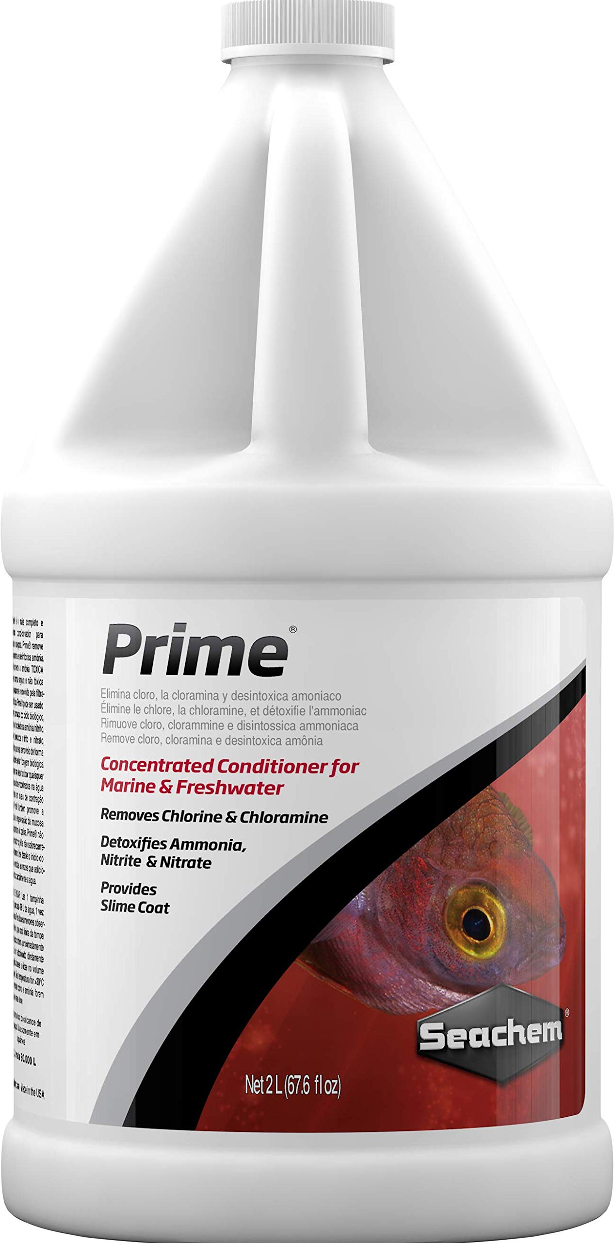 Foto 1 | Acondicionador Seachem Prime Para Agua Dulce Y Salada, 2 Litros - Venta Internacional.