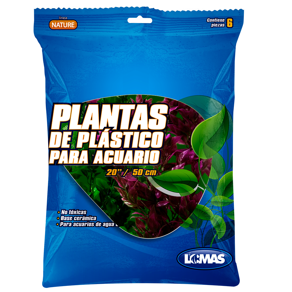 Foto 3 pulgar | Planta para Acuario 50 cm 6 Piezas color Azul
