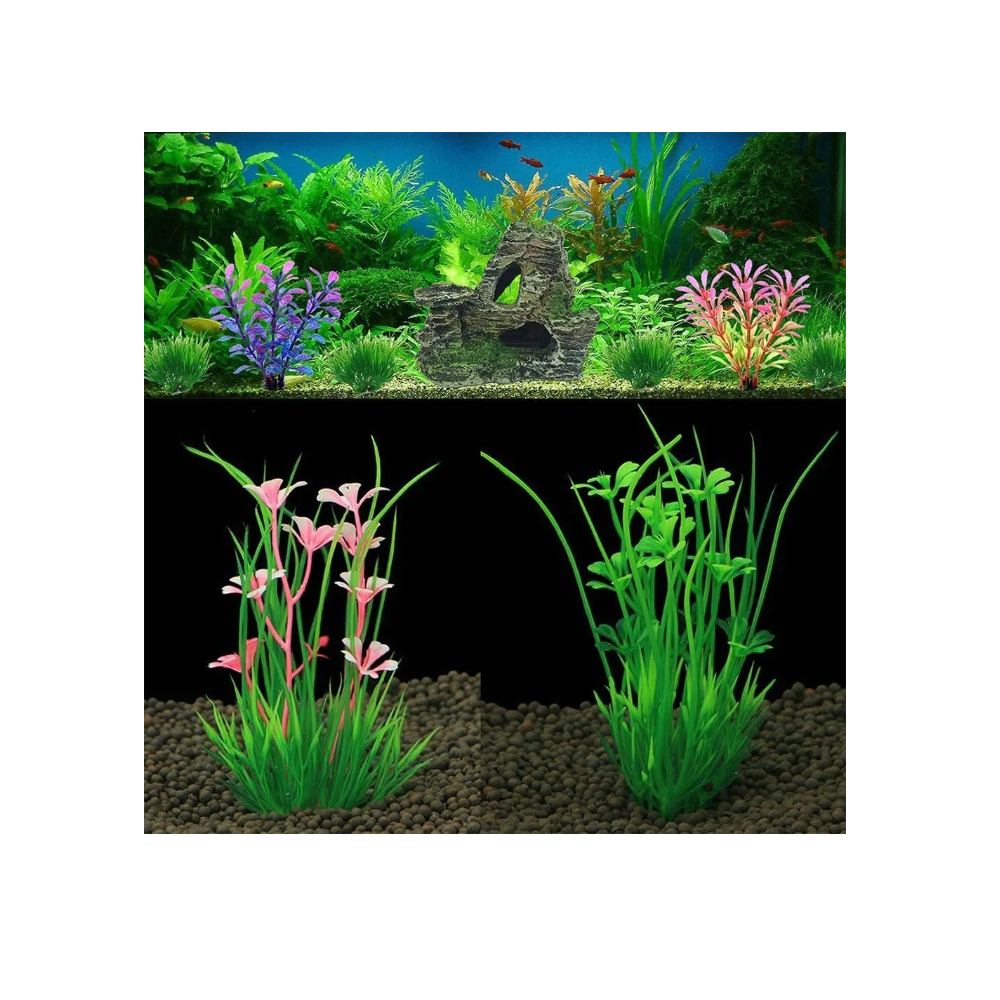 Foto 4 pulgar | Plantas Artificiales Decorativas Acuario Pecera 13 Pcs