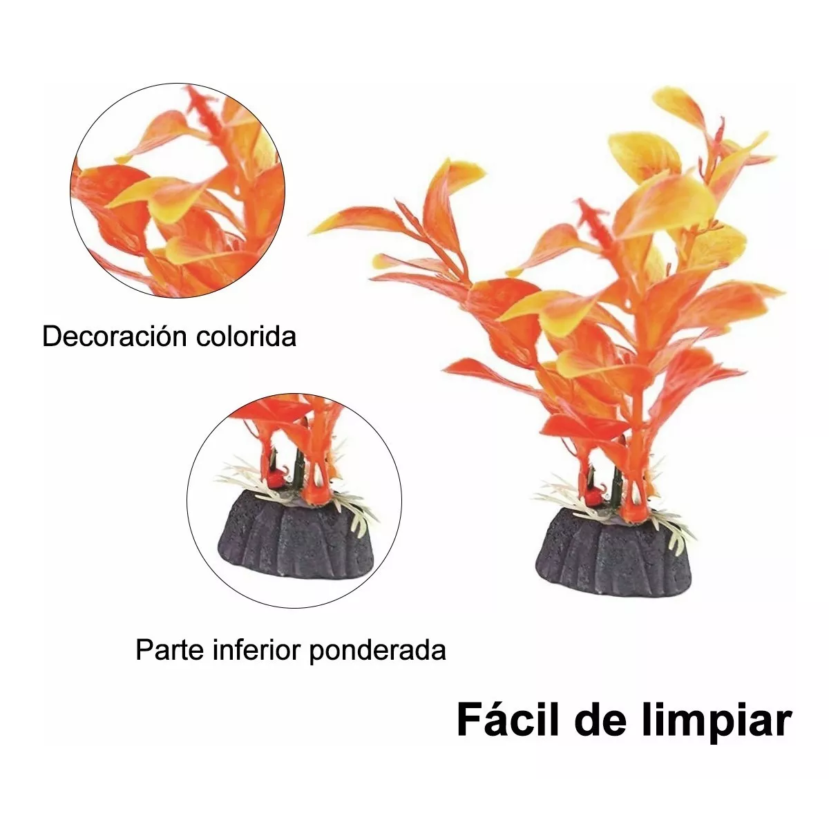 Foto 3 pulgar | Set de Plantas Artificiales Eo Safe Imports Esi-7871 Multicolor Decorativas para Acuario Pecera 25 PZAS