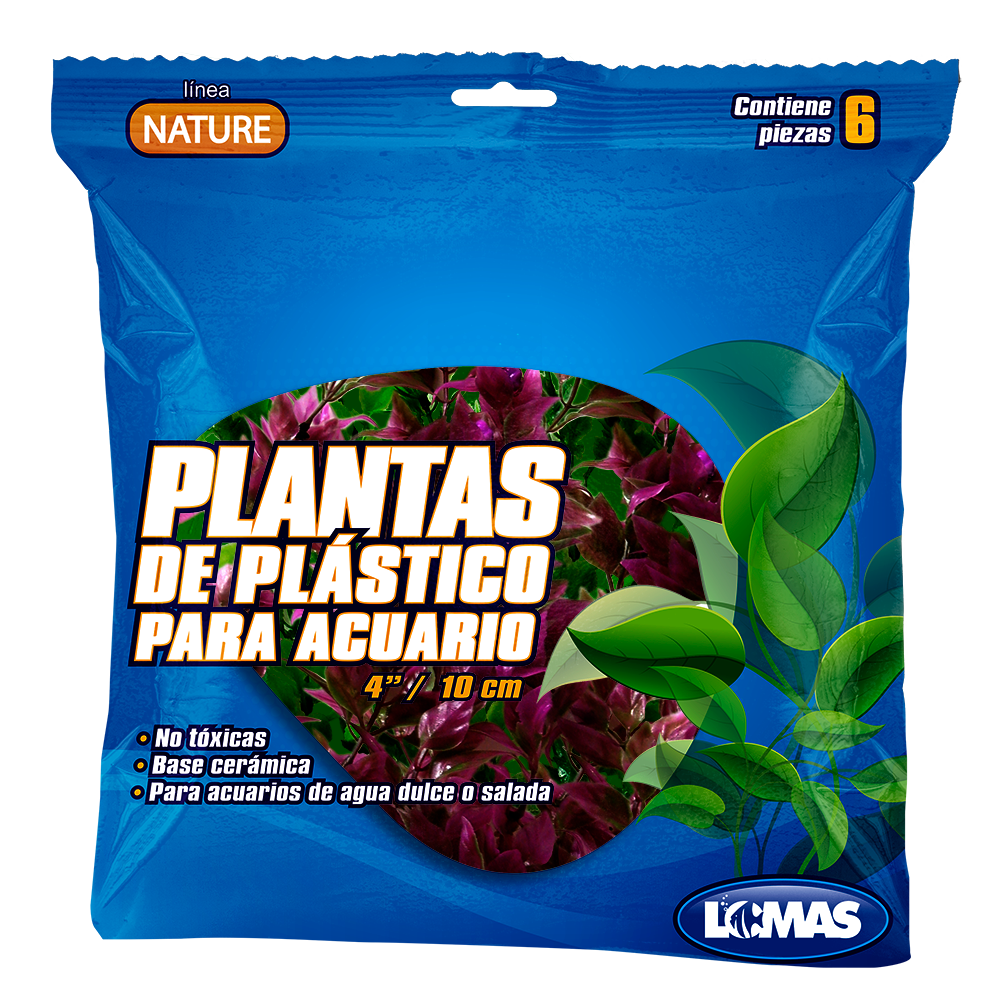 Foto 2 pulgar | Plantas de Plástico para Acuario Lomas  6 Piezas