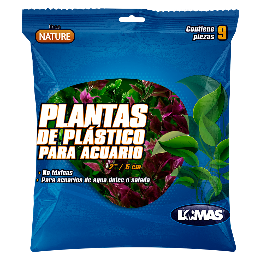 Foto 2 pulgar | Lomas Plantas De Plástico Surtidas De 5 Centímetros Para Acuario Con 9 Piezas