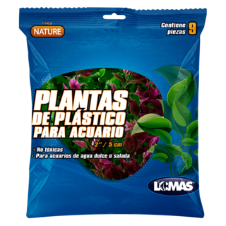 Foto 1 | Lomas Plantas De Plástico Surtidas De 5 Centímetros Para Acuario Con 9 Piezas