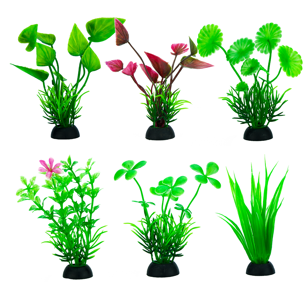 Foto 2 | Lomas Plantas De Plástico Surtidas De 5 Centímetros Para Acuario Con 9 Piezas