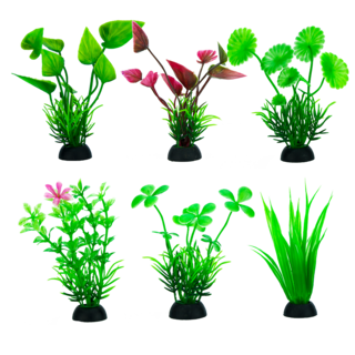 Foto 2 | Lomas Plantas De Plástico Surtidas De 5 Centímetros Para Acuario Con 9 Piezas
