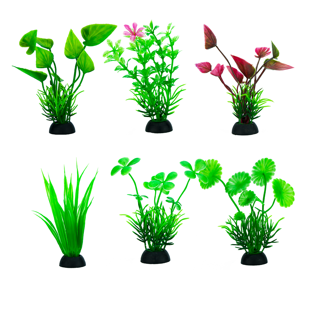 Foto 3 pulgar | Lomas Plantas De Plástico Surtidas De 7.5 Centímetros Para Acuario Y/o Peceras Con 6 Piezas