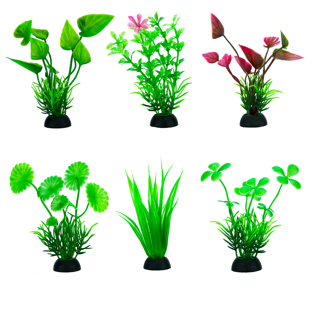 Foto 3 pulgar | Lomas Plantas De Plástico Surtidas De 20 Centímetros Para Acuario Con 6 Piezas