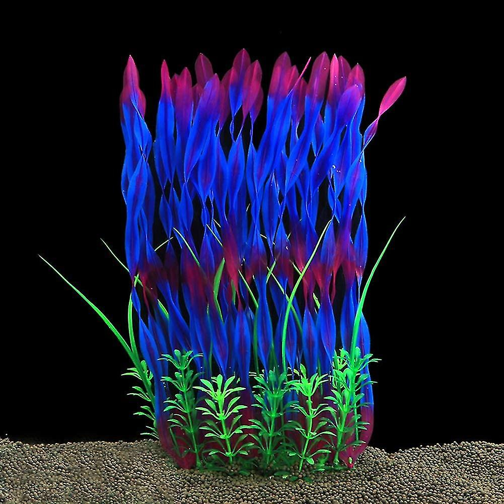 Foto 1 | Decoración De Plantas De Acuario, Plástico Artificial, Color Morado - Venta Internacional.