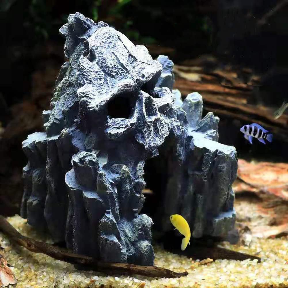 Foto 3 pulgar | Decoraciones Para Acuario, Pecera Con Diseño De Calavera Y Montaña - Venta Internacional.