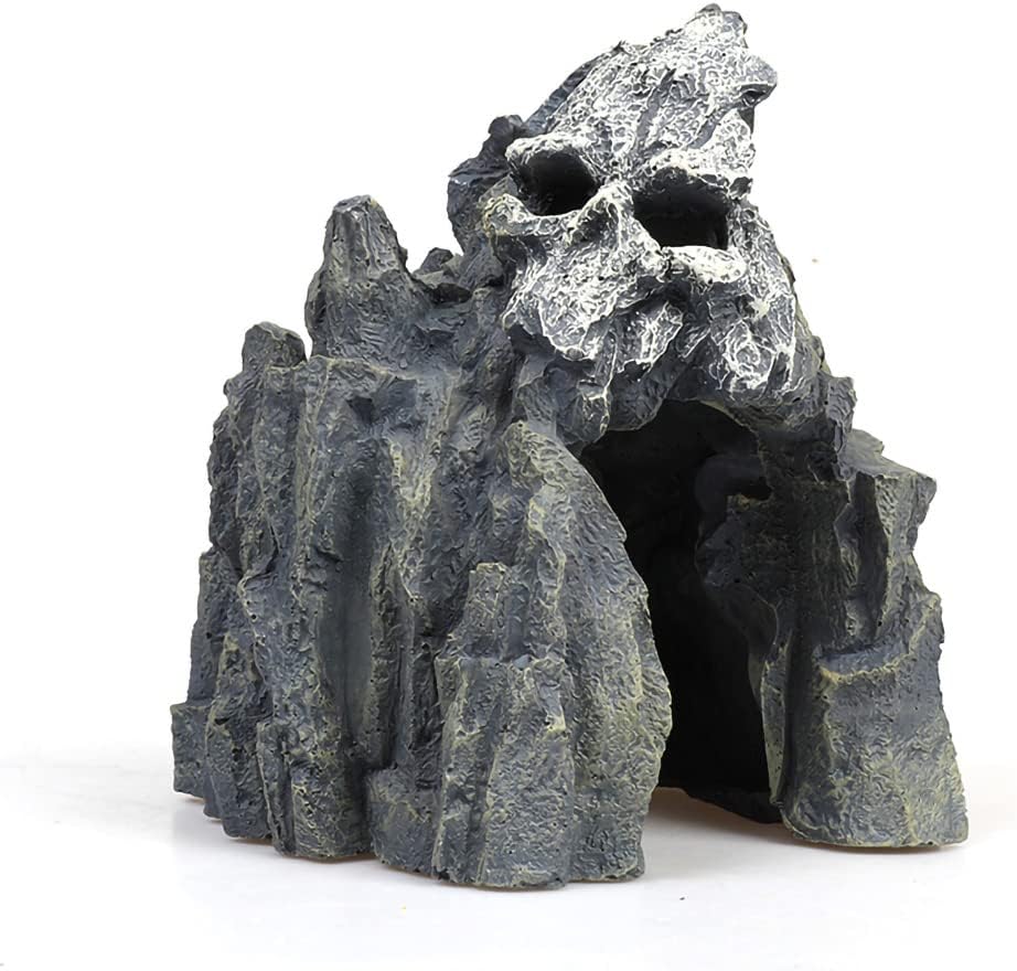 Foto 7 pulgar | Decoraciones Para Acuario, Pecera Con Diseño De Calavera Y Montaña - Venta Internacional.