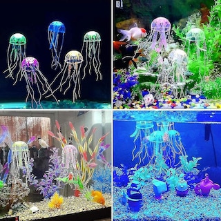 Foto 3 | Medusas Brillantes Huoguo Para Decoración De Acuario, 12 Unidades, Para Pecera - Venta Internacional.