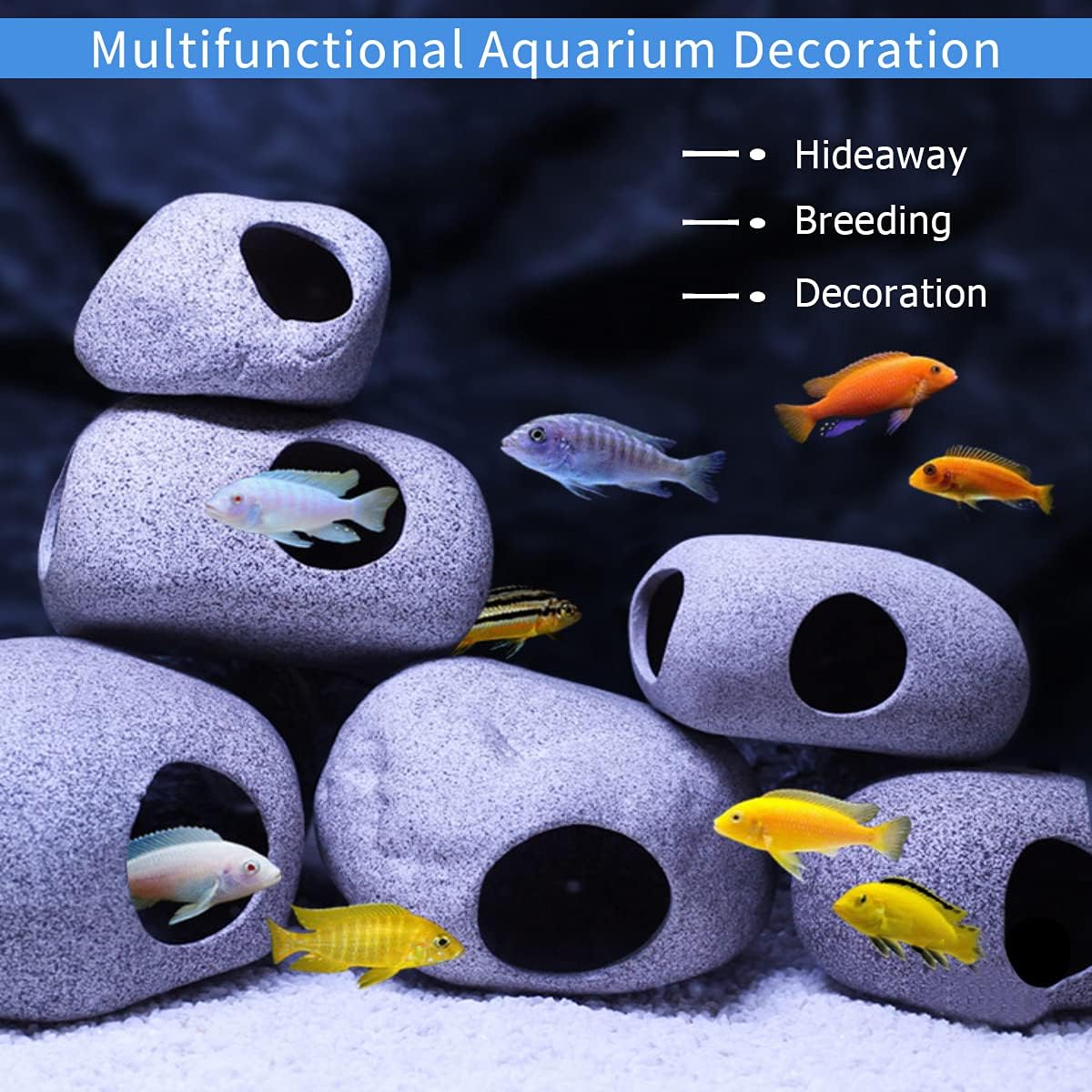 Foto 6 | Decoraciones Para Acuarios, Pecera De Cerámica, Cueva Jieyou - Venta Internacional.