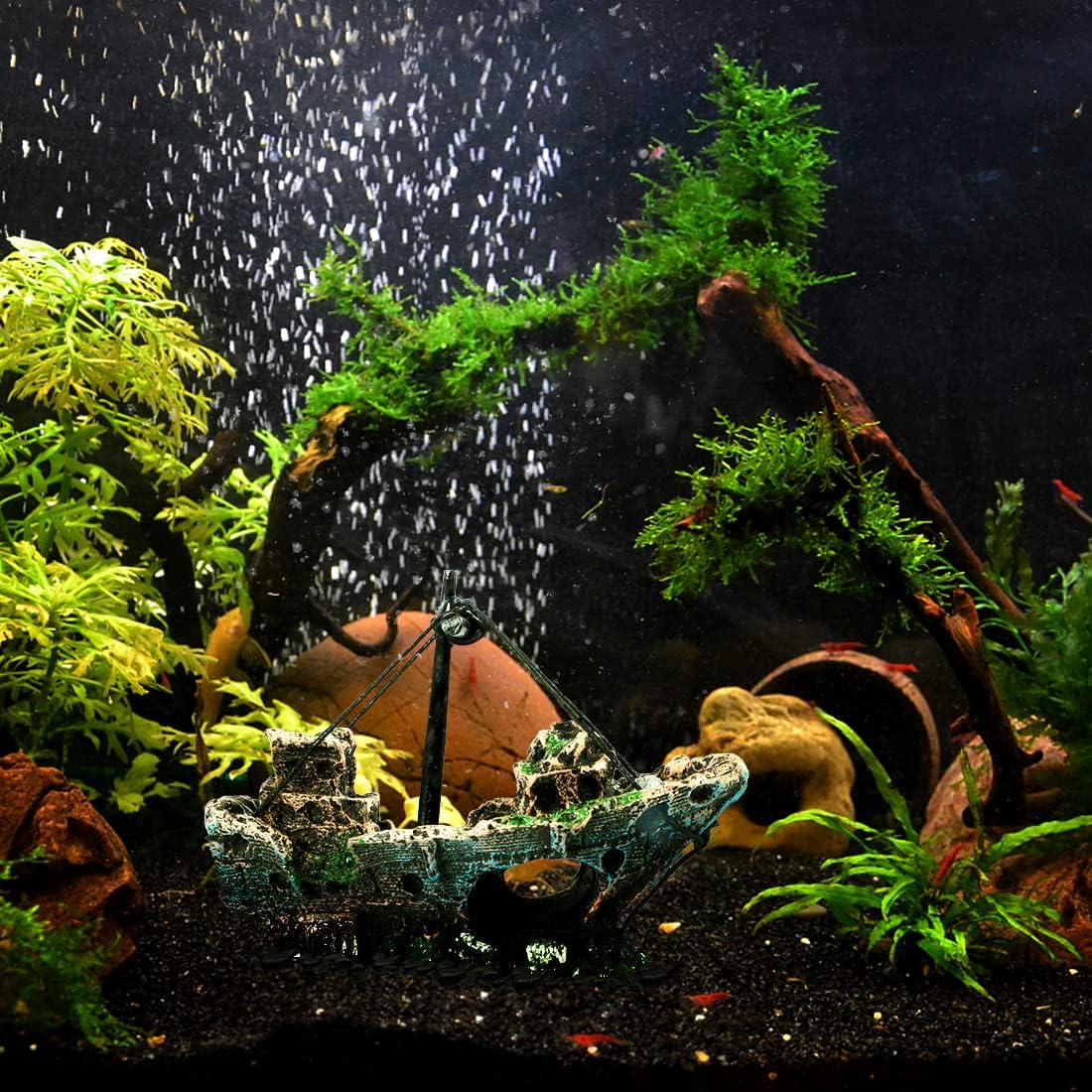 Foto 6 | Náufrago Decorativo Para Pecera Para Acuario De 10 A 55 Galones - Venta Internacional.