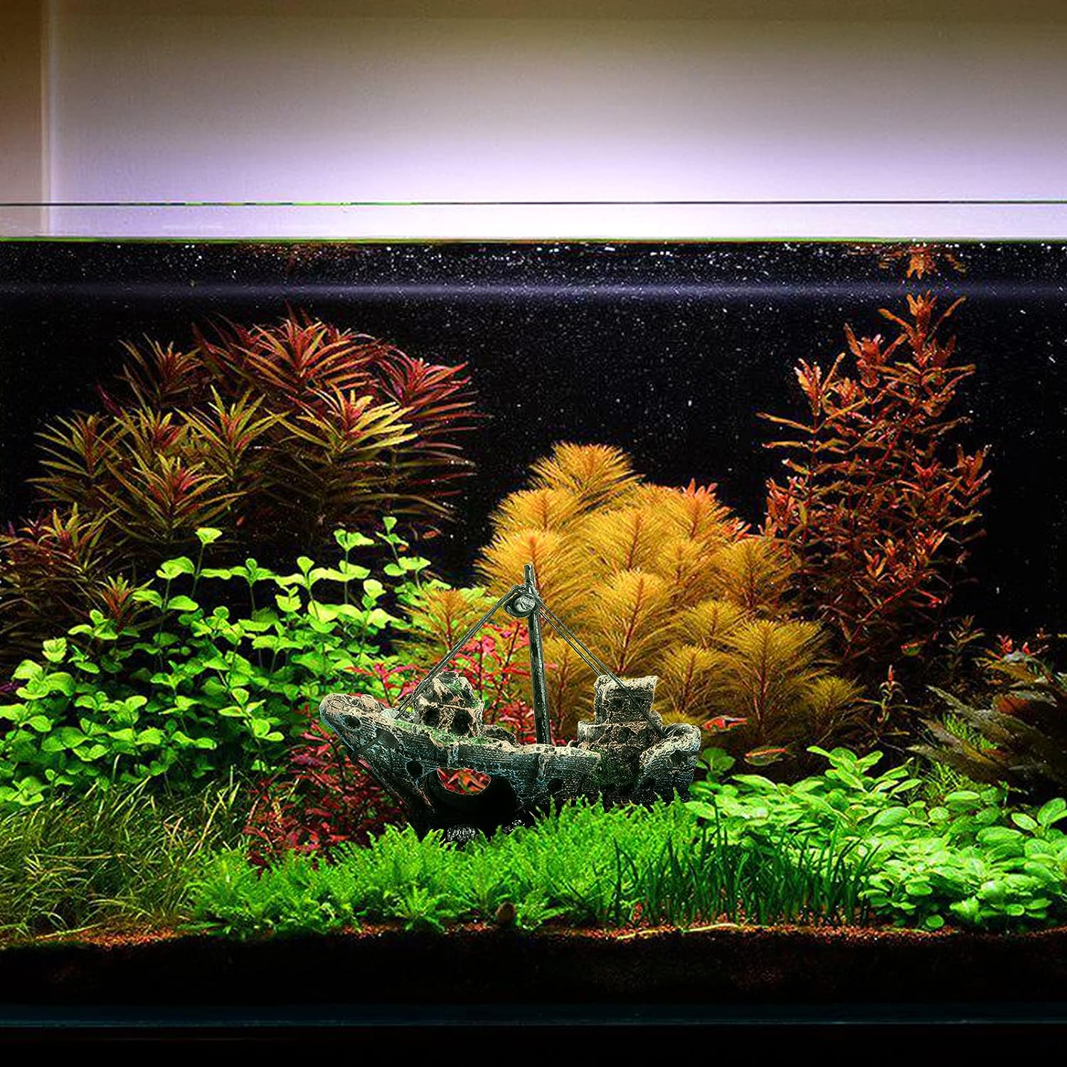 Foto 7 | Náufrago Decorativo Para Pecera Para Acuario De 10 A 55 Galones - Venta Internacional.