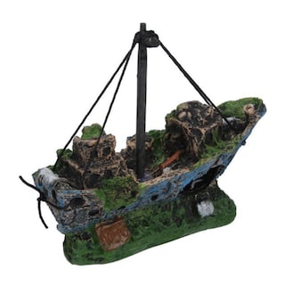 Foto 3 | Adorno Para Acuario, Barco Hundido, Barco Hundido, Barco Hundido, Resina - Venta Internacional.