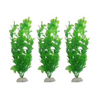 Foto 1 | Plantas Artificiales Para Pecera De Acuario, 3 Piezas, De Plástico Verde - Venta Internacional.