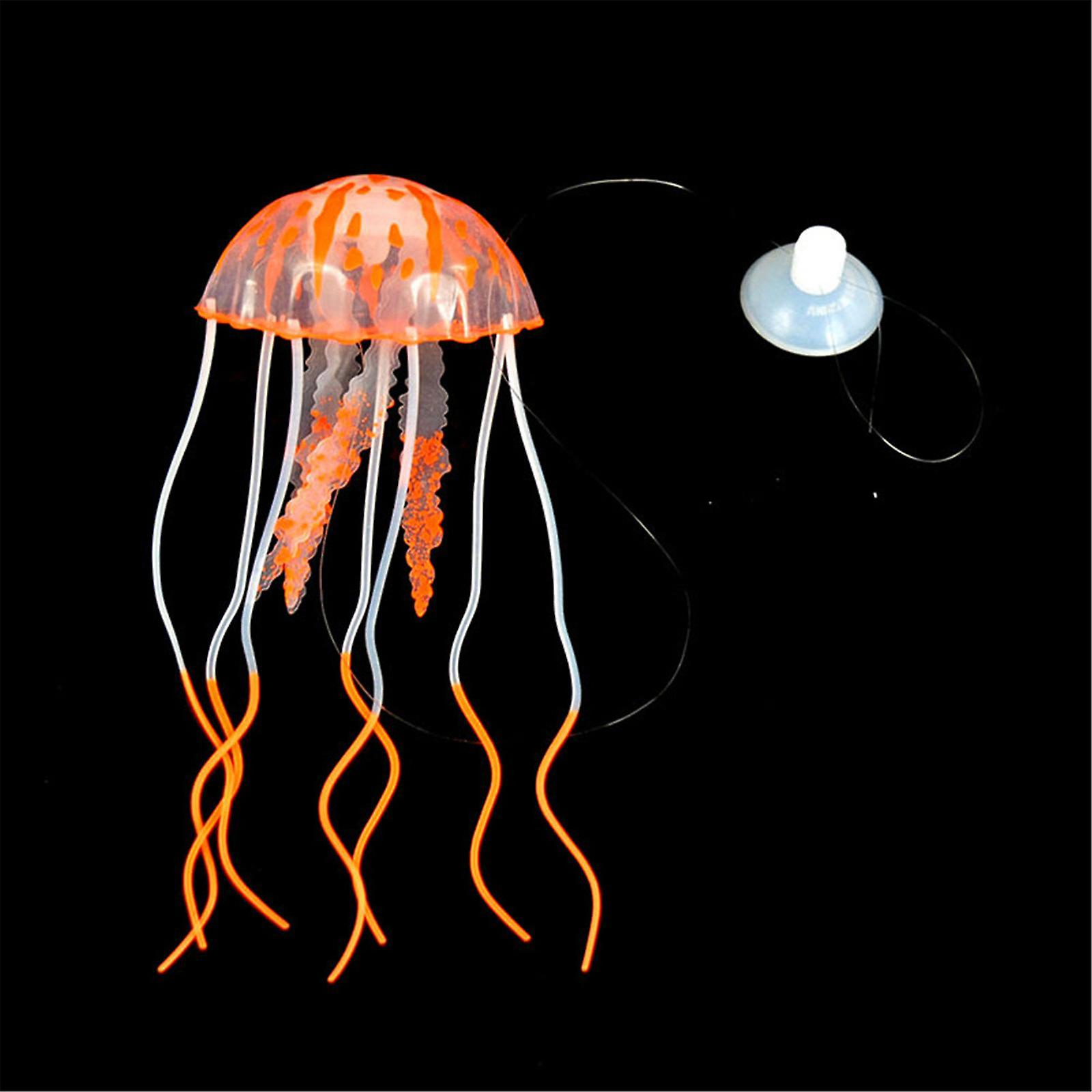 Foto 2 | Adorno De Medusa Artificial Para Pecera Huoguo Fluorescent - Venta Internacional.