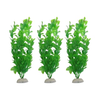 Foto 1 | Plantas Artificiales Para Pecera De Acuario, 3 Piezas, De Plástico Verde - Venta Internacional.