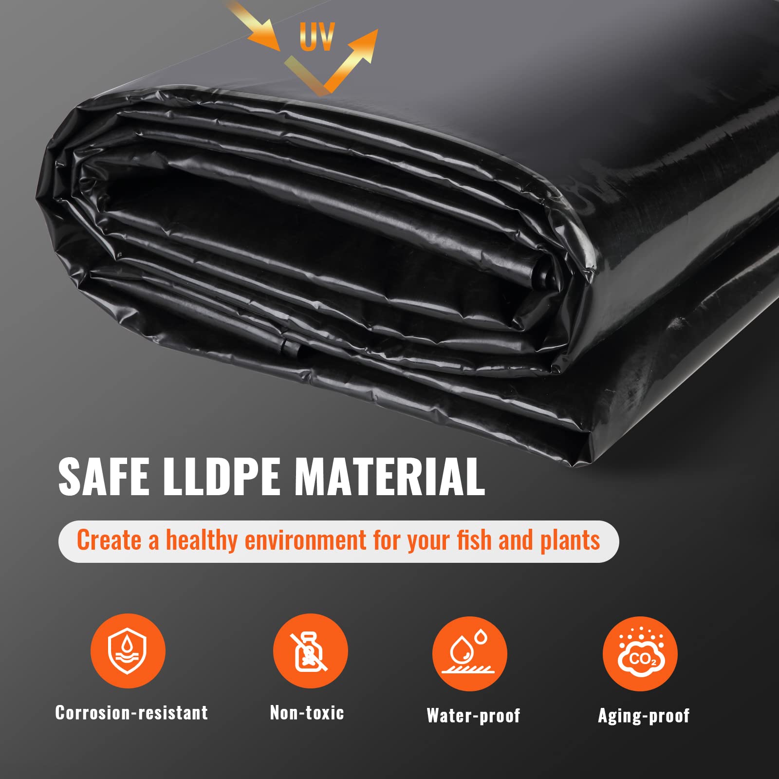 Foto 3 | Pond Liner Vevor, Material Lldpe De 10 X 13 Pies, 20 Mil De Espesor - Venta Internacional.