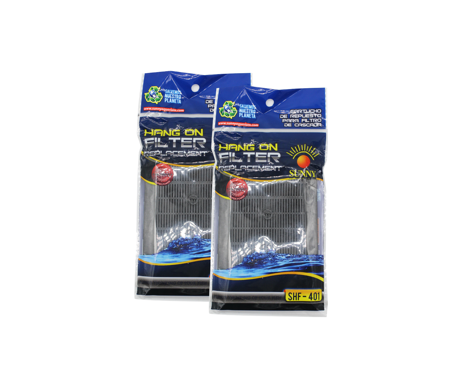 Foto 1 | Repuesto para Filtro de cascada Sunny Shf-400 de Carbón Activado color Negro 2 Piezas