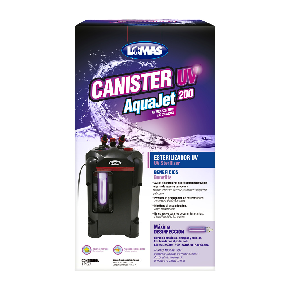 Foto 3 pulgar | Filtro Externo Aquajet Canister Lomas FL8921 color Gris para peceras de hasta 200 L